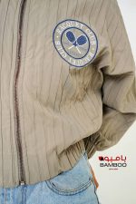 Pleated light bomber jacket