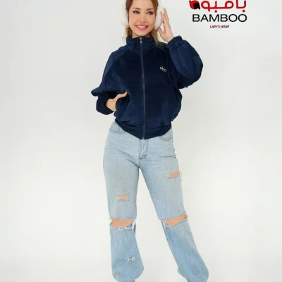 بامبر مخمل طرح پوست ck