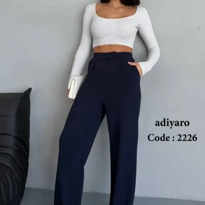 شلوار ساده کمر چسب دار Adiyaro 1